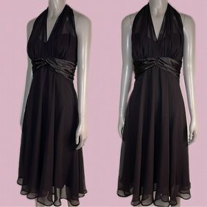 Y2K Brown Halter Dress